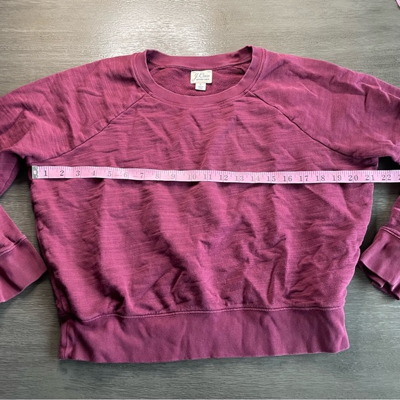 J. Crew Purple Red Crew Neck Sweatshirt S - Picture 7 of 9